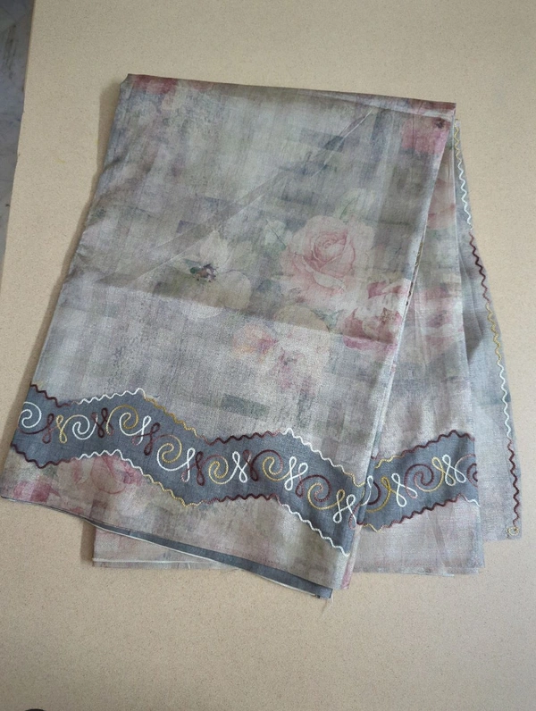 TUSSER EMBROIDERY - Gray
