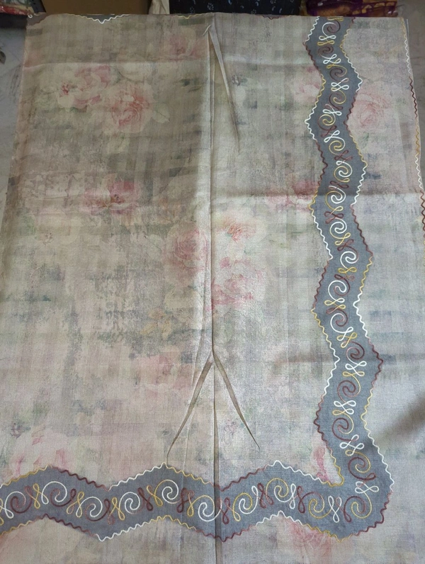 TUSSER EMBROIDERY - Gray