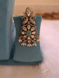 NECK SET WITH EAR RING - Jungle Mist