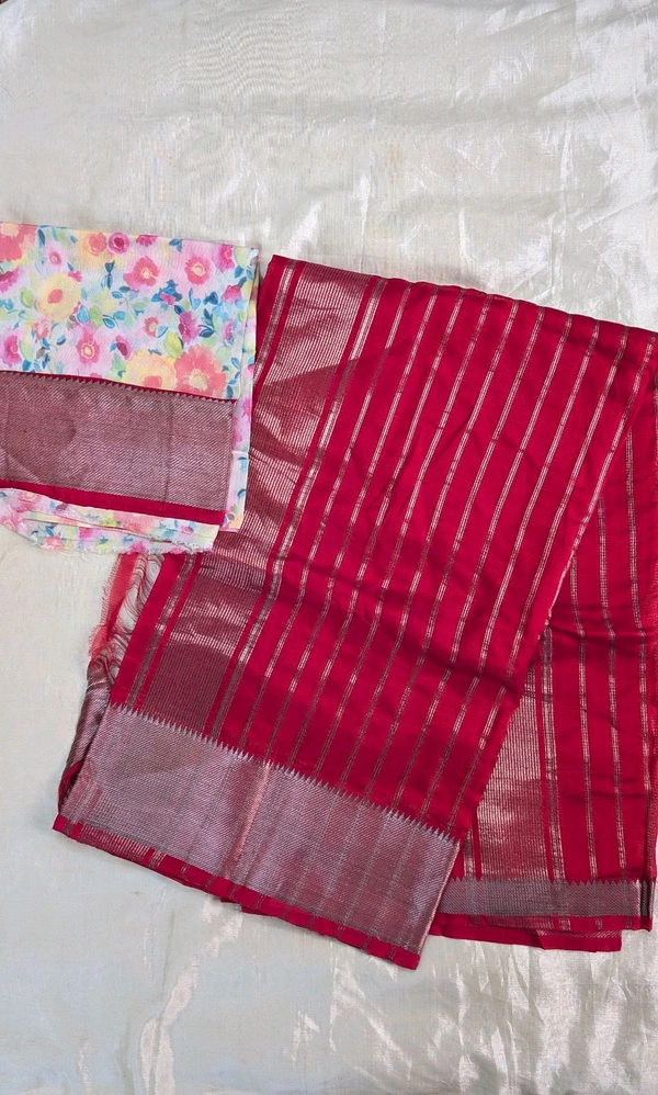 pure handloom mangalagiri - Red