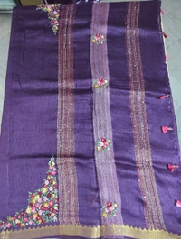pure lenin kantha work - Pigment Indigo