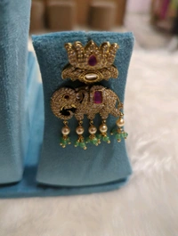 NECK SET WITH EAR RING - Red