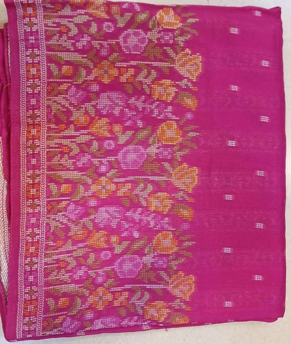 tusser georgette - Pink Flamingo