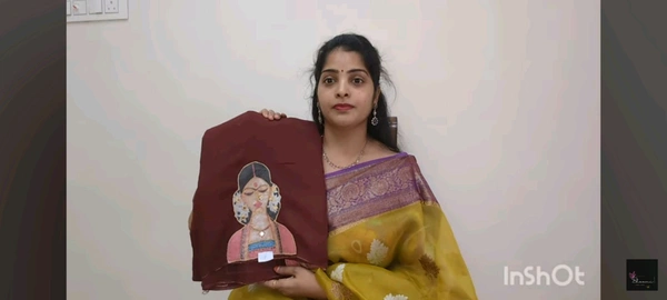 Soft Organza Saree With Face Work - Maroon