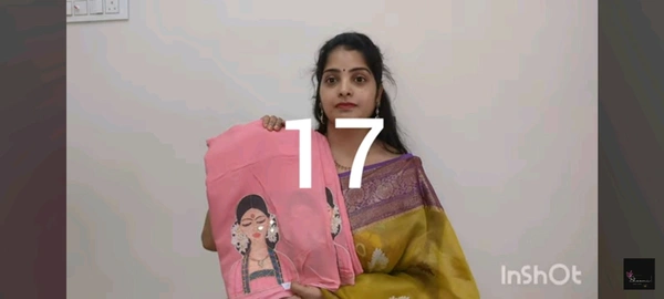 Soft Organza Saree With Face Work - Tickle Me Pink