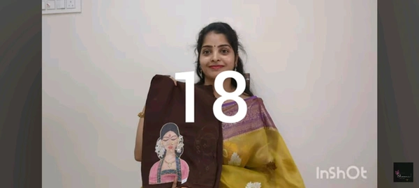 Soft Organza Saree With Face Work - Morocco Brown