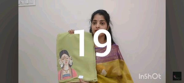 Soft Organza Saree With Face Work - Snowy Mint