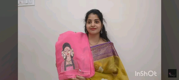 Soft Organza Saree With Face Work - Magenta / Fuchsia
