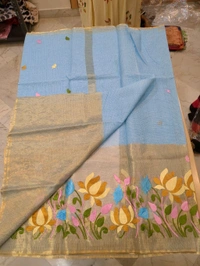 pure cotton kota - Curious Blue
