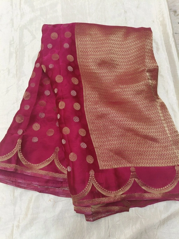 PURE MASHRU SILK - dark pink
