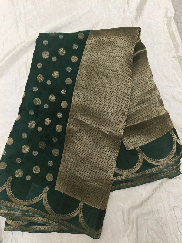 PURE MASHRU SILK - Pine Green