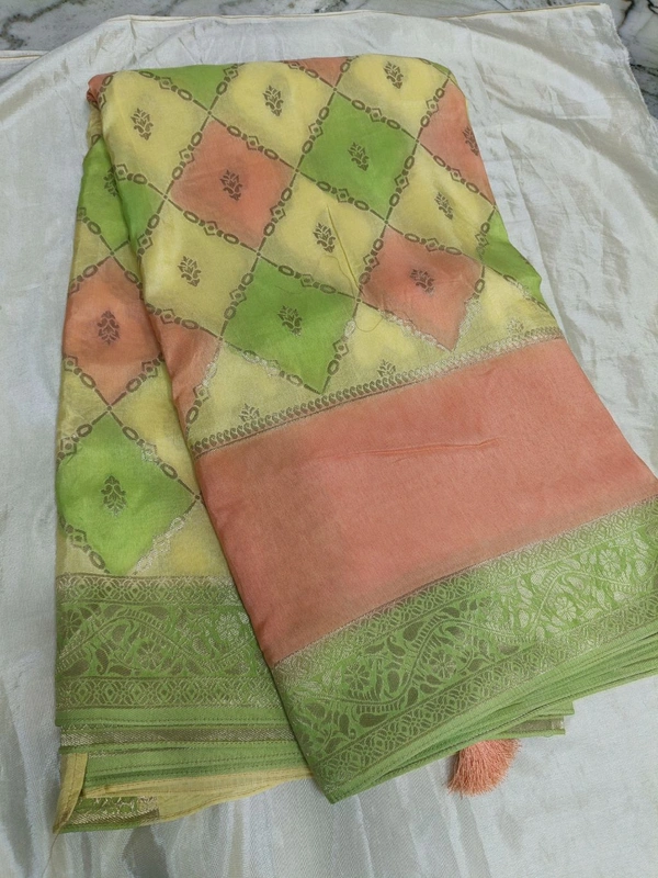 MUNGA SILK SAREE - orange