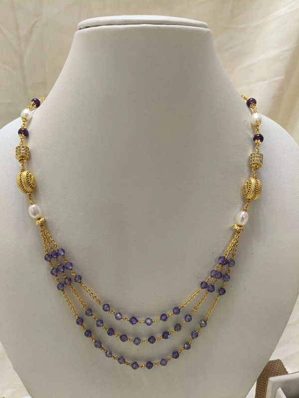 Purple 3 Step Czs Chain