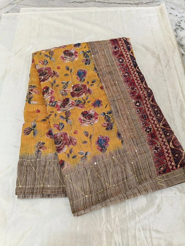 chanderi kantha - Web Orange