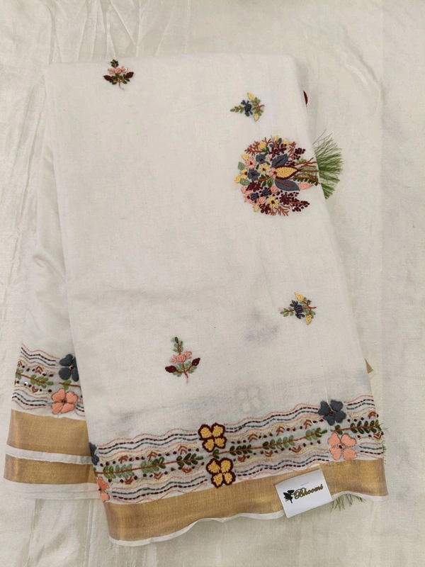 Pure Kerala Cotton  - White