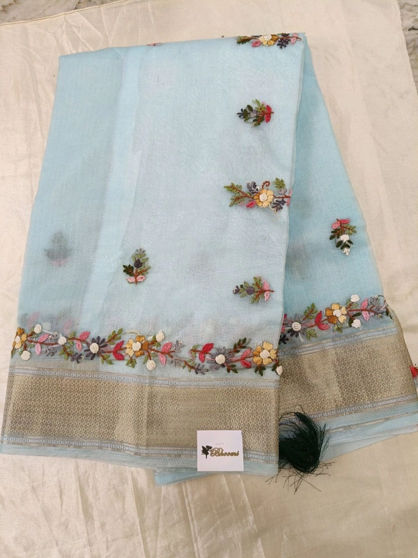 Zaree Tissue Work - sky blue