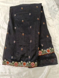 Vichitra Silk - Black