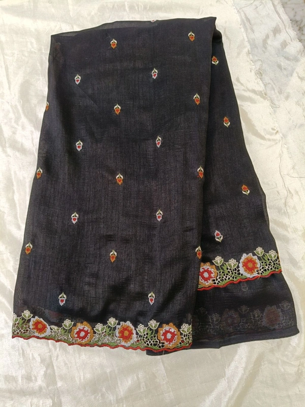 Vichitra Silk - Black
