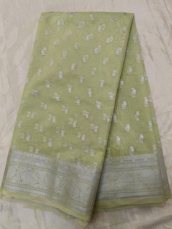 georgette organza - Snowy Mint
