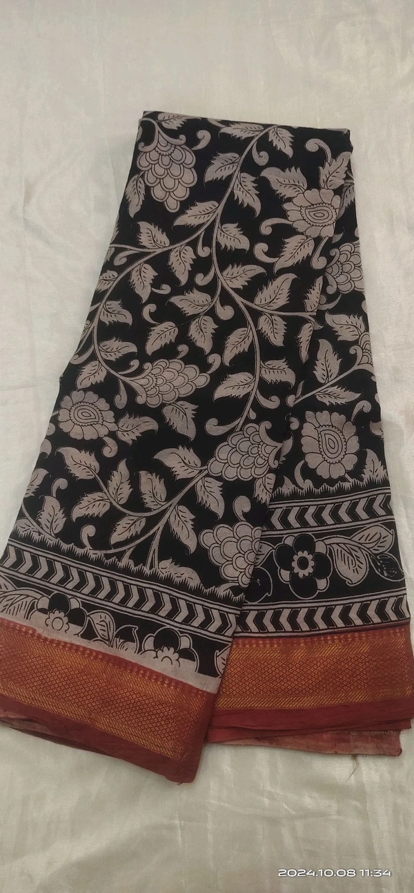 Kalankari Chennure Silk - Black