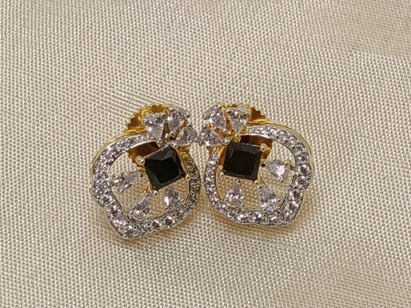 Diamond  Earrings - Black