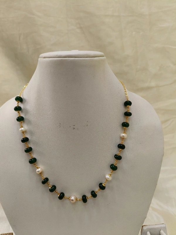 Pearls Chain - dark green