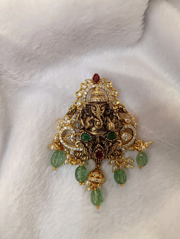 Victorian Ganesh Pendant  - Japanese Laurel