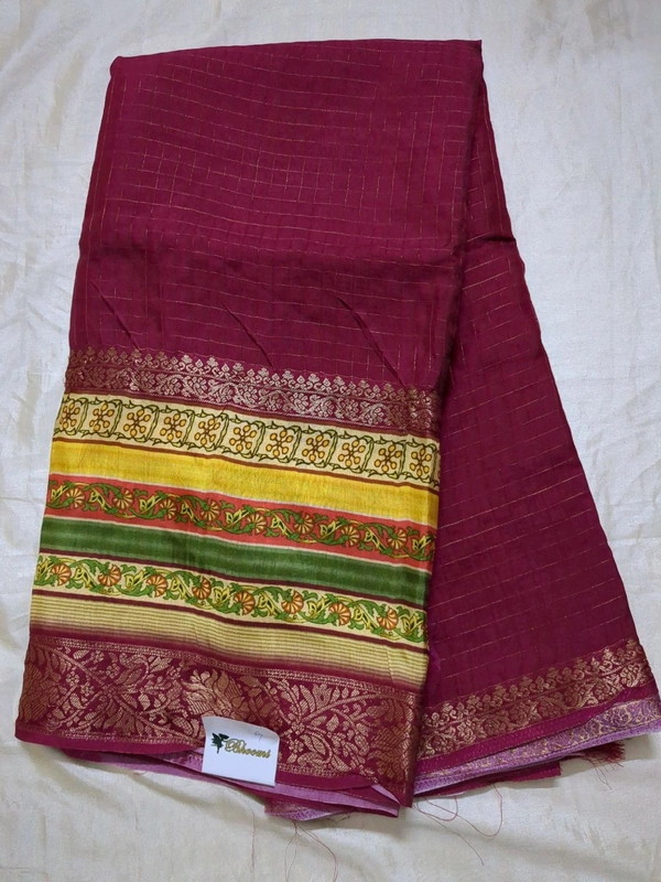 Russian Digital  - Maroon, Line Flowers
