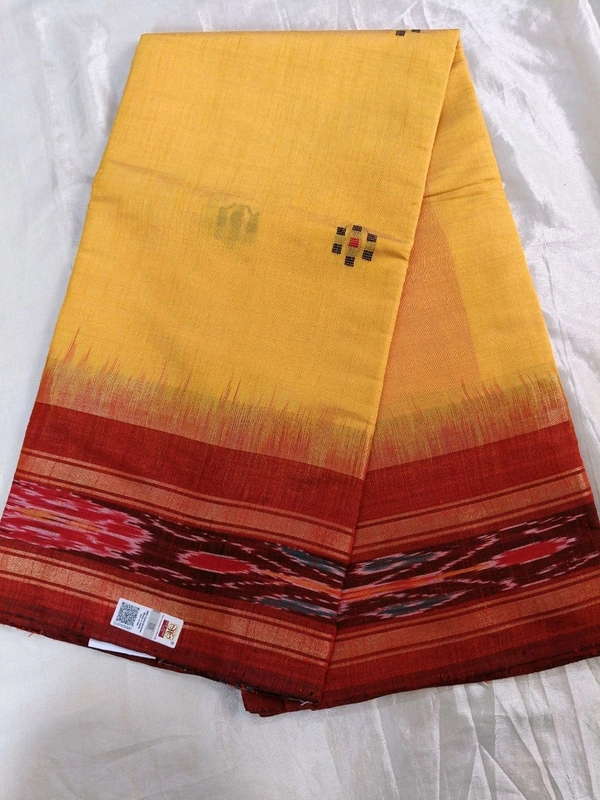 pure rawsilk - yellow with red