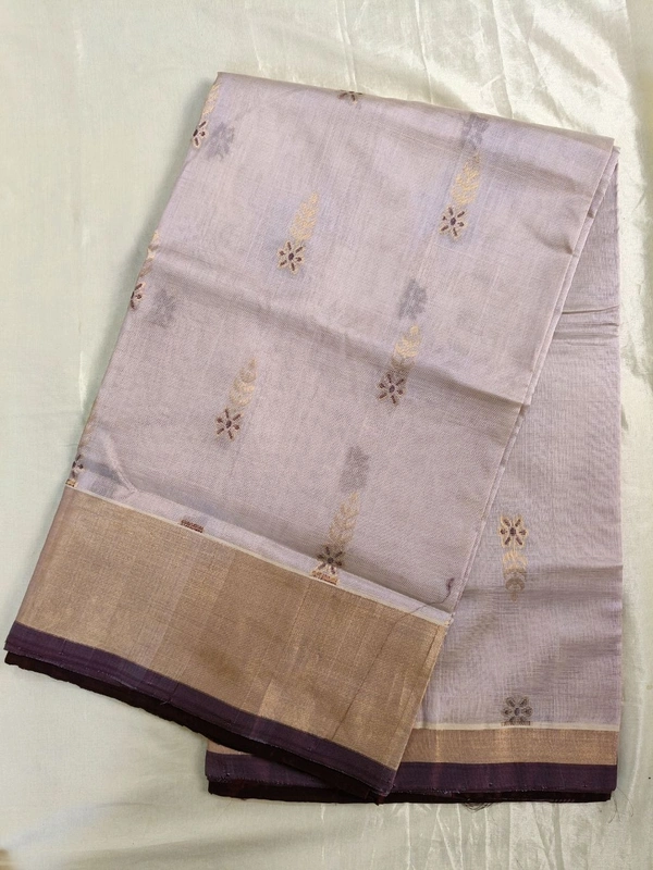 Pure Handloom Mangalagiri  - Pink Lace