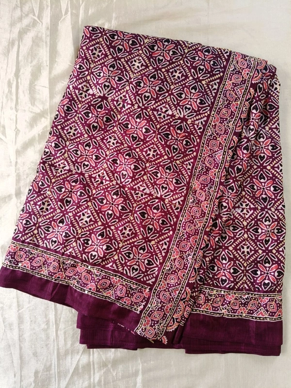 soft silk kantha - Maroon