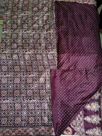 soft silk kantha - Maroon