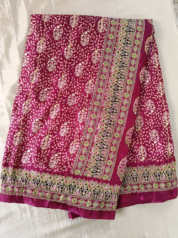 soft silk kantha - pink