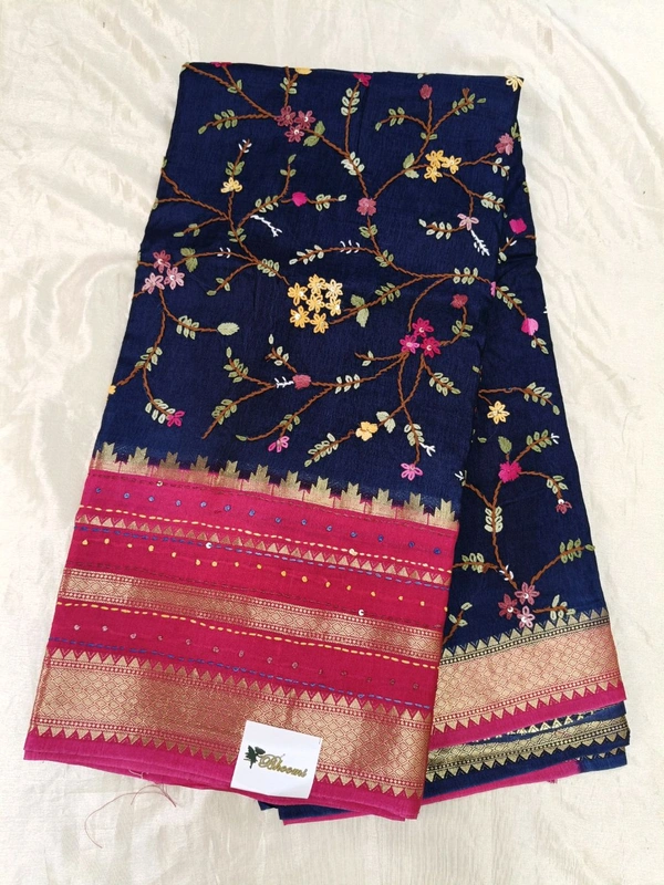 Pure Munga Handwork  - Navy Blue