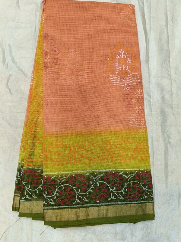 Pure Cotton Kota - Orange