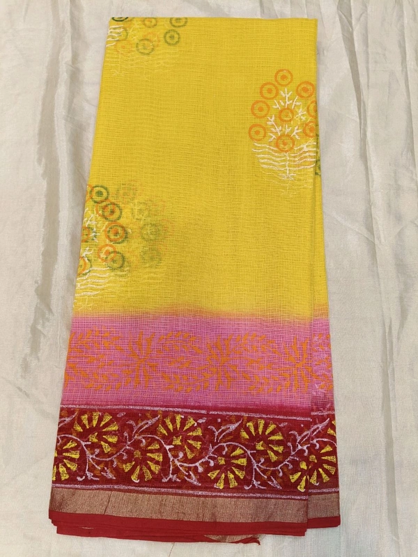 Pure Cotton Kota - Yellow