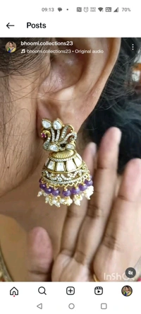 Victorian Jhumkas - Pigment Indigo