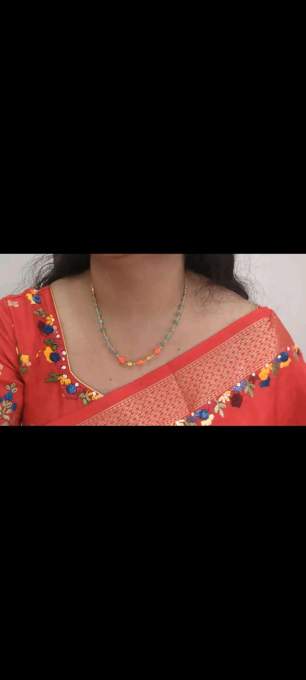 Sitara Cz Beads Kattutheega Chain  - 16-18 Inches, 12-15 Working Days