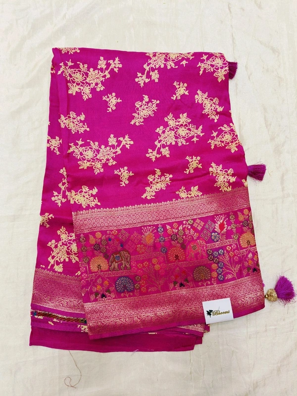 Pure Munga Meenakari - pink