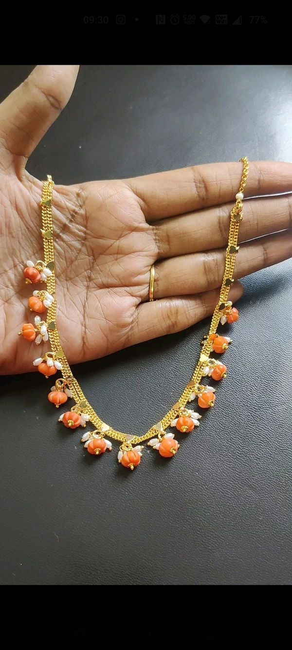 Gold Replica With Pumpkin Corals