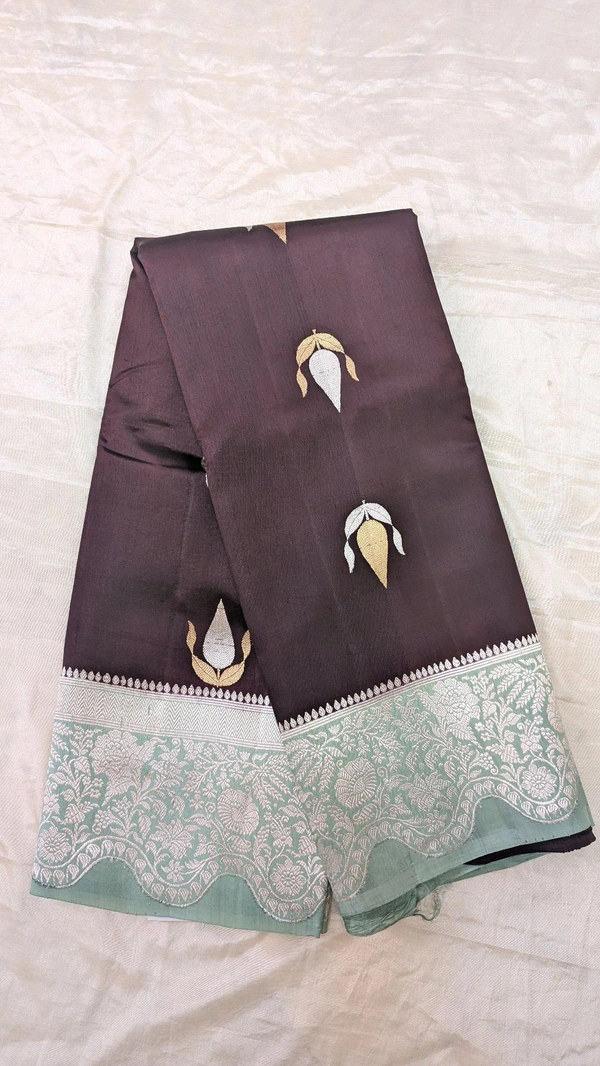 Pure Handloom Raw Mango - coffee brown