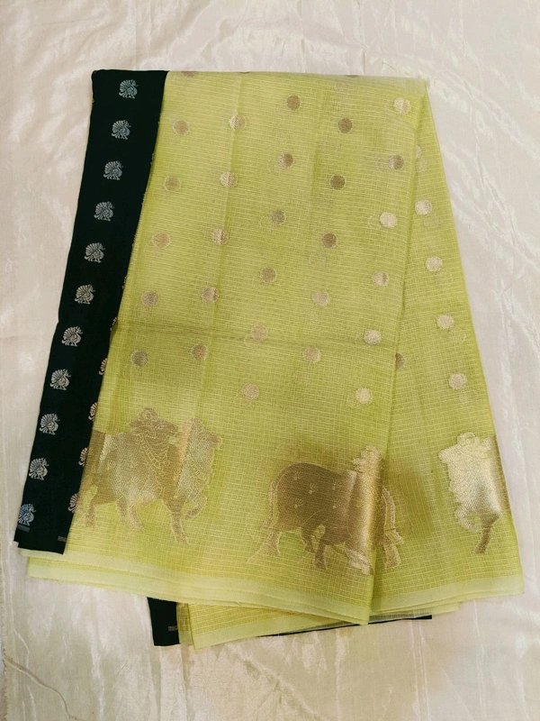 SILK KOTA SAREE - Japanese Laurel