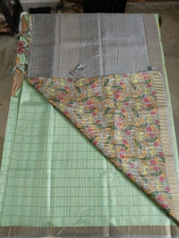 Tusser Hand Paint - Green