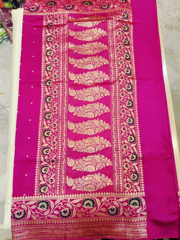 Pure Handloom Raw Mango - pink