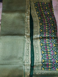 tusser georgette - green