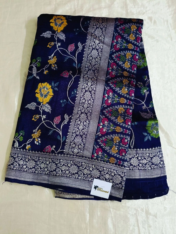 tusser georgette - Purple