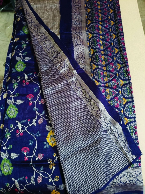 tusser georgette - Purple
