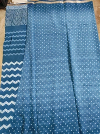 chanderi silk - Navy Blue