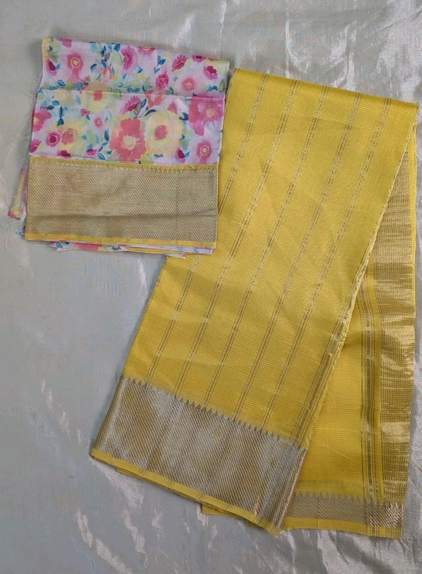 pure handloom mangalagiri - Yellow