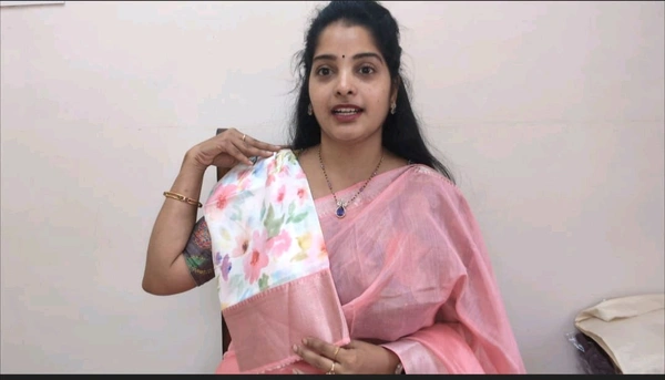 pure handloom mangalagiri - Blush Pink